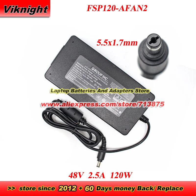 

Оригинальное тонкое зарядное устройство 120 Вт, импульсный адаптер 48 В, 2,5 А для FSP FSP120-AFAN2 с блоком питания с наконечником 5,5 x 1,7 мм