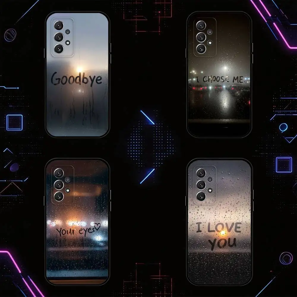 T-The words on the window phone Case For Samsung S25,24,21,22,23,30,Ultra,20,Plus,Fe,Lite,Note Soft Black Cover