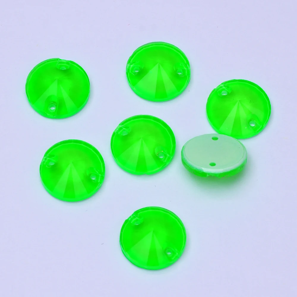 Glas K9 Neon Rivoli Neue Strass-Kanten mit Facettenschliff Aufnähbare Kristalle Flache Rückseite Steine für DIY-Kleidung – Detail 6