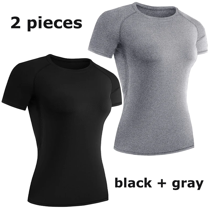 Compression Shirt Short Sleeve Athletic Yoga