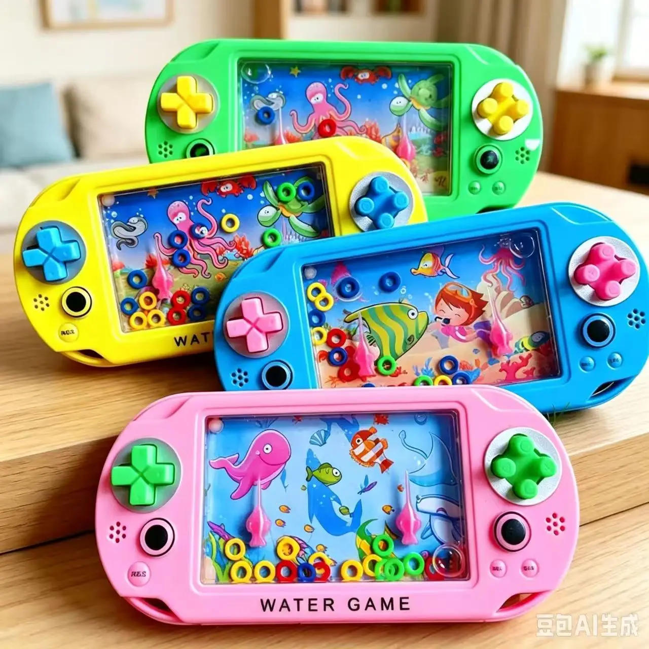 1 unidad de juguetes para aliviar el estrés, juego de anillos de agua, juguete nostálgico de lanzamiento de anillos, juegos de agua portátiles, juguetes de cumpleaños para niños (forma aleatoria)