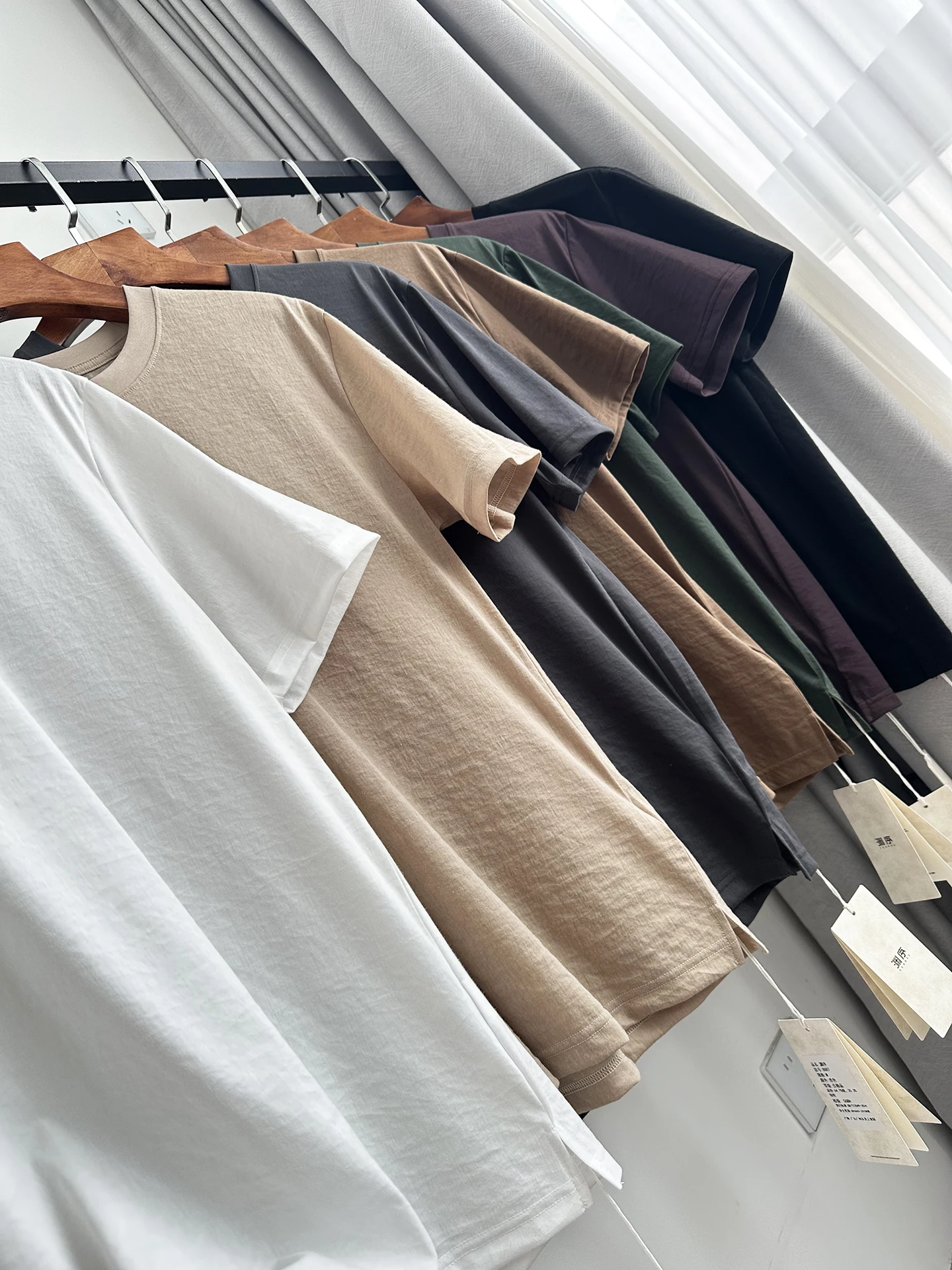 Cotton Silk Linen Simulation Men's Short Sleeve T-Shirt Summer Smooth Skin-friendly Breathable round Neck Casual Style Pure C...