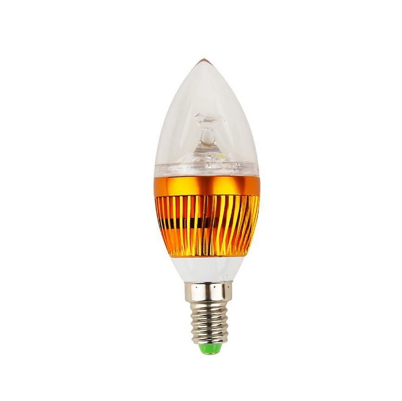 Silver Golden E27 6W 8W 10W LED Candle Light Bulb for Wall Chandelier Lamp Spotlight High Power 270 degree AC85-265V