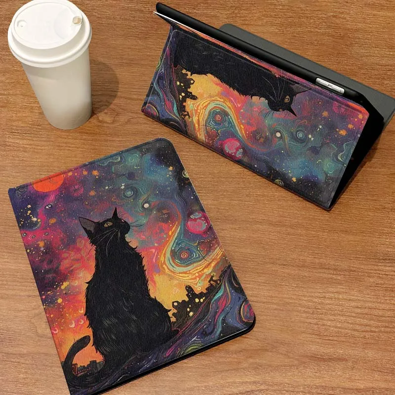 

Cartoon Black Cat Galaxy For Samsung Galaxy Tab A7 A A9 A11 S6 A11 A8 S11 Lite Plus 10.4 10.5 Inch Tablet Case