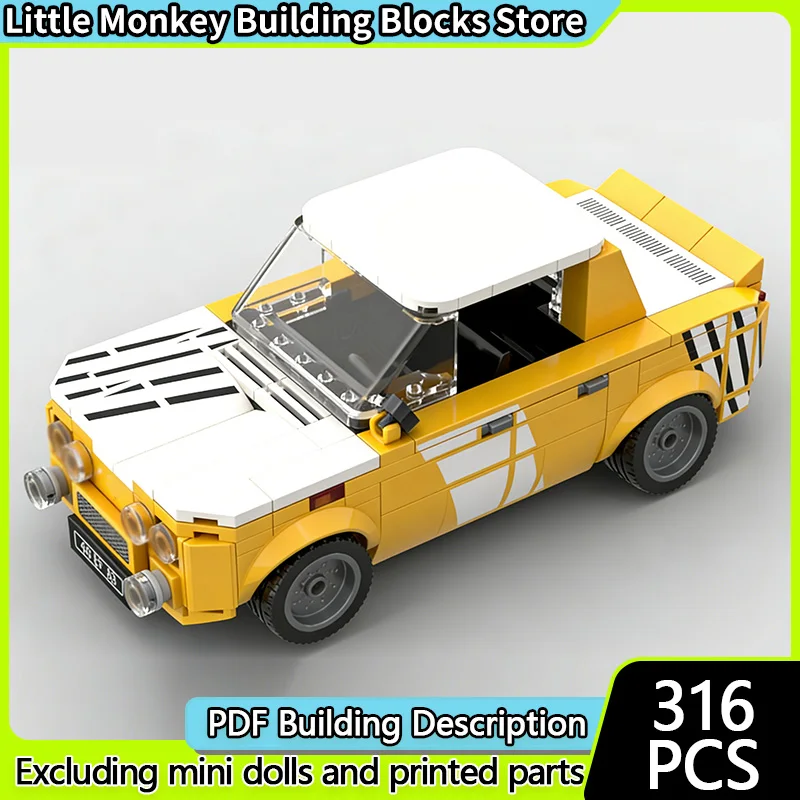 Speed Racing Car Model MOC Building Bricks Rally Racing Car Modular Technology Children Holiday Gifts Assemble Toys Suit