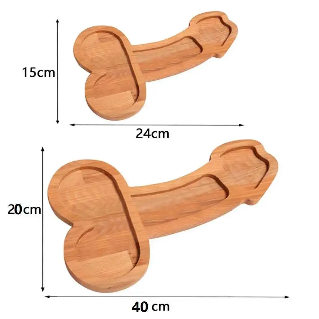 Plateau apéritif en forme de pénis drôle, nouveauté, ensemble unique, en bois, pour servir le fromage, assiette de fruits créative