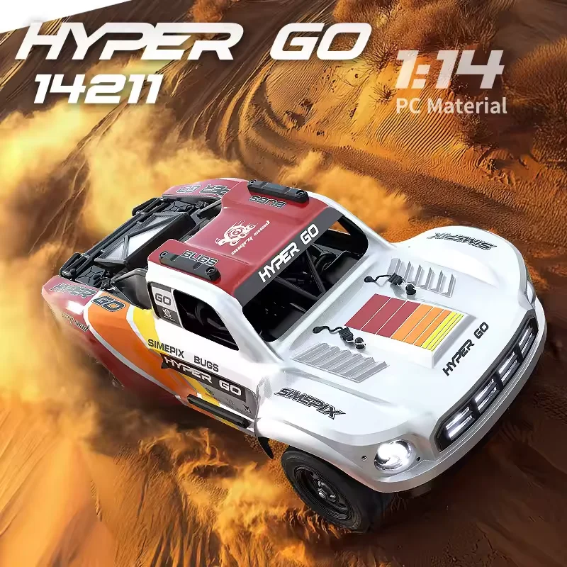 Mjx hype go 14211 carro de corrida 1/14 caminhão curto 45a esc motor sem escova 47 km/h pé grande 4wd rc carro de controle remoto brinquedo mjx