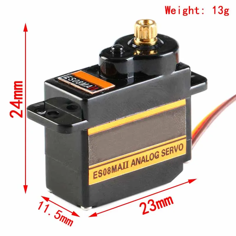 RC Servo ES08MA II Servo Motor SCX24 Servo 12g 15T Mini Metal Gear Analog Servo for RC Car Axial SCX24 Upgrades