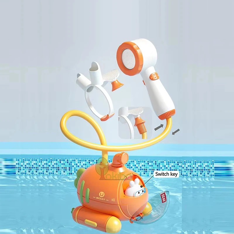 Brinquedos de banho do bebê para crianças chuveiro submarino elétrico otário brinquedos do bebê spray água brinquedos banheira brinquedos sprinkler chuveiro do bebê