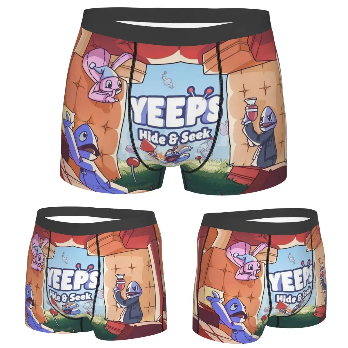 

Трусы-боксеры, шорты Yeeps Hide And Seek, мужское вентилируемое нижнее белье для Homme, мужской подарок бойфренду