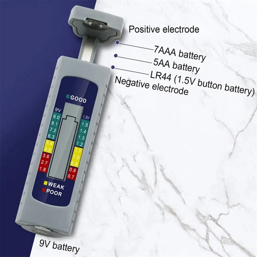 Digital Battery Tester LCD Display Battery Capacitance Diagnostic Tool Battery Tester Check AAA AA Button Cell Universal