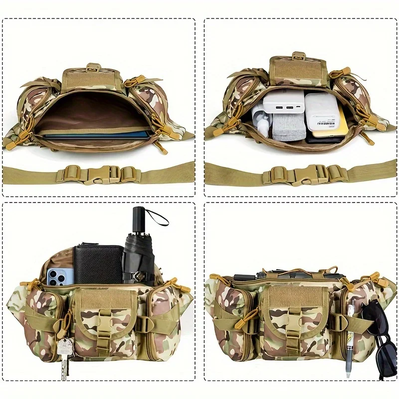 Tactical hunting waist bag - Waterproof Oxford fabric waist bags, suitable for equipment, knives, flashlights and wallets Bolsa