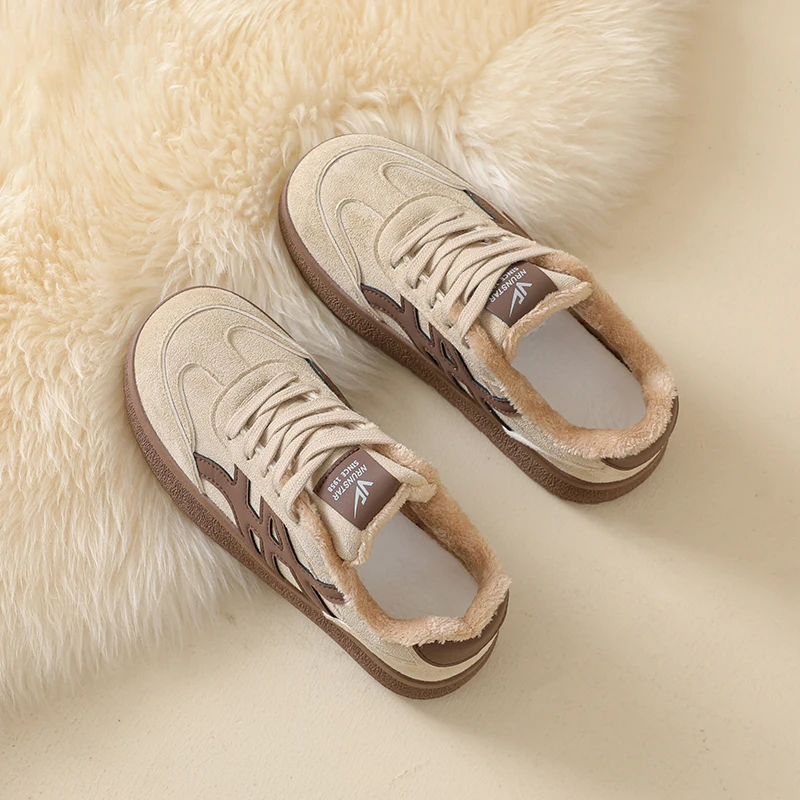 

Зимние кроссовки для папы, немецкие тренировочные парусиновые туфли с флисовой подкладкой для тепла, женская уличная спортивная обувь, YYY-2552