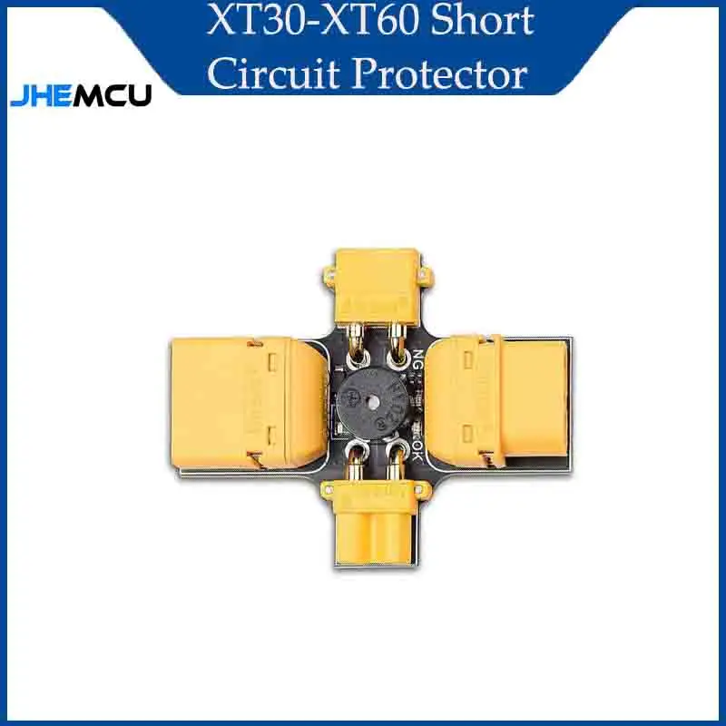 

JHEMCU дымовая пробка XT30-XT60 защита от короткого замыкания встроенная звуковая сигнализация 1-8S Lipo 30V 2.5A-3.5A для FPV Drone RC Tools