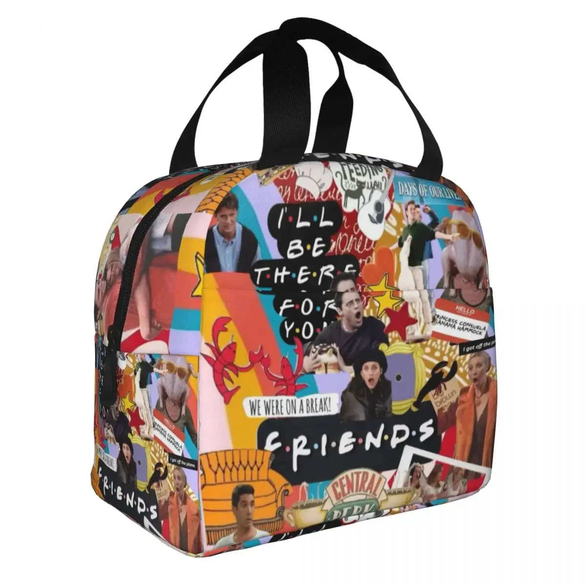 Friends TV Show Central Perk Insulated Lunch Bags Portable Meal Container Cooler Bag Tote Lunch Box College Outdoor Men Women