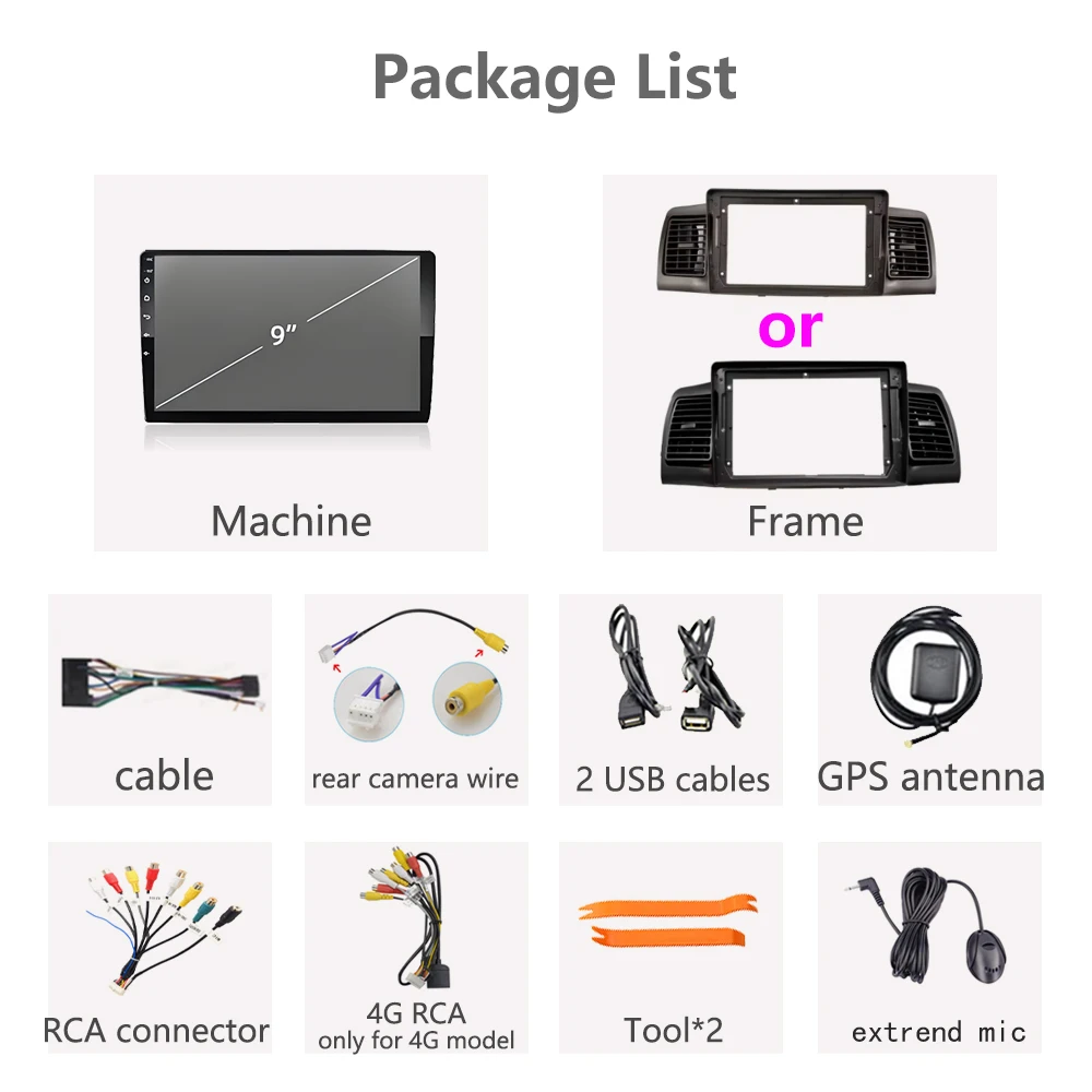 

Android 16 for Toyota Corolla E130 E120 2000 2001 2002 2003-2006 Car Multimedia Video Player Radio GPS Navigation Stereo No 2din