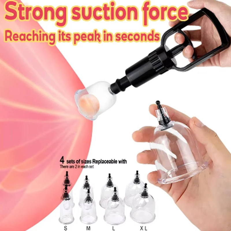 Bomba de vacío con ventosa para pezones y pechos, Clip de masaje de pecho Sexy, mejora de pecho, Juguetes sexuales para adultos/mujeres, suministros