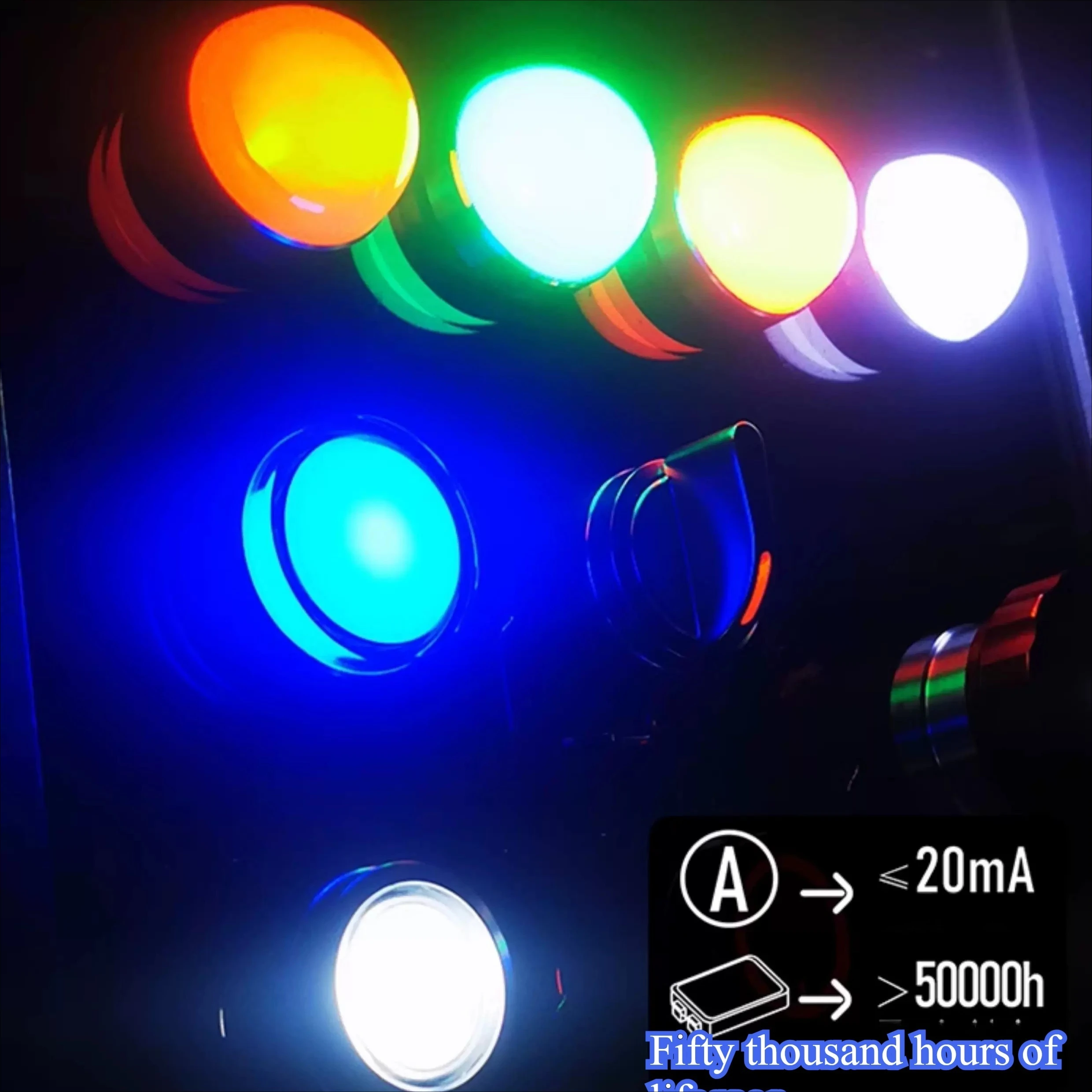 1PCS 22MM Panel Mount Plastic/Metal Signal Light Display Lamp LED Power Indicator 12V 24V 220V Blue Green Red White Yellow