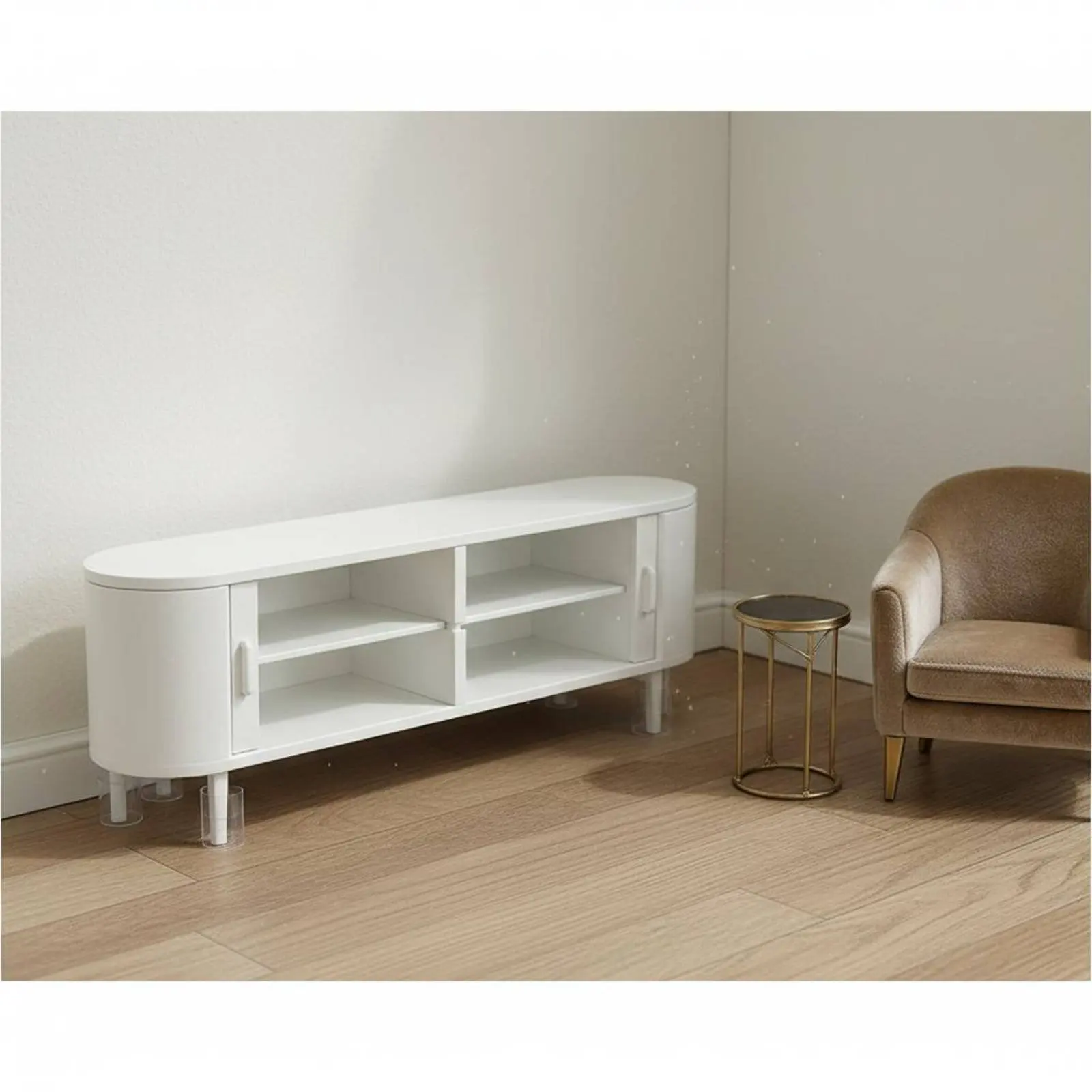 Dollhouse TV Cabinet Minimalist & Design 1:12 Scale Media Center Media Center Single-Unit Miniature TV Stand Realistic Feature