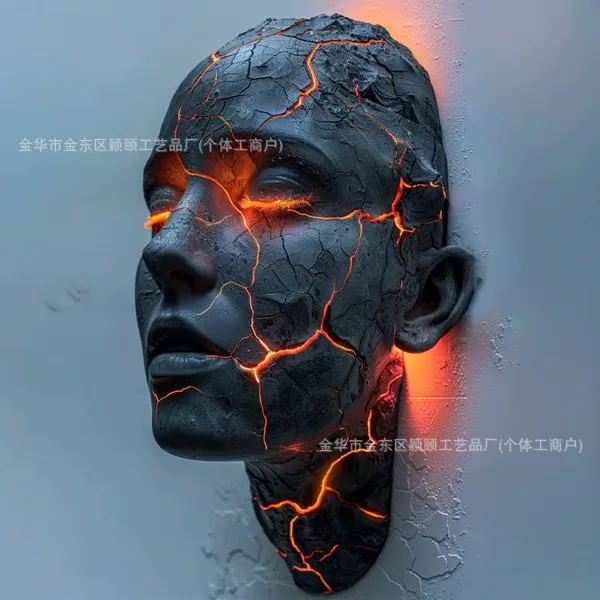 New Cracked Soul Wall Light Cracked Soul Wall Light Resin Crafts