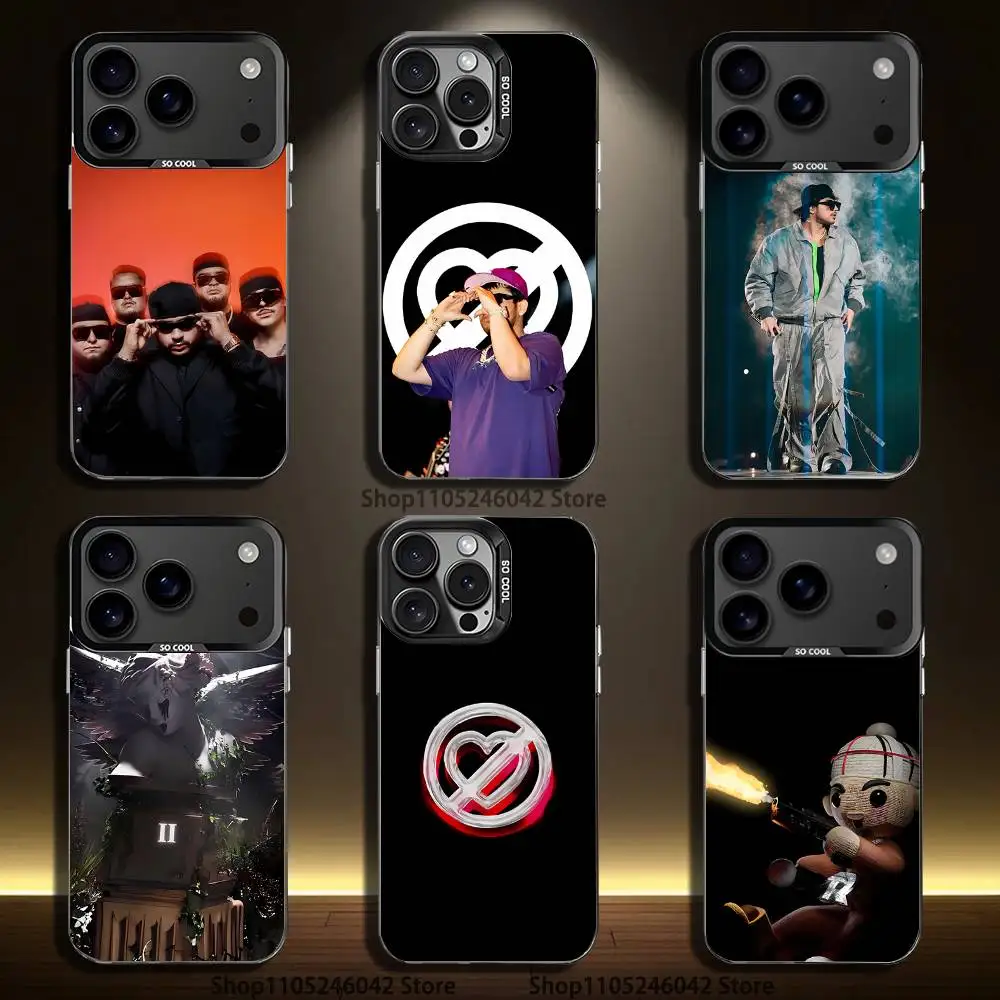 

Rapper JOP Fuerza Regida For iPhone 17,16,15,14,13,12,11,Mini,Pro,E,SE4,XS,MAX Black Shockproof Candy Matte Cover