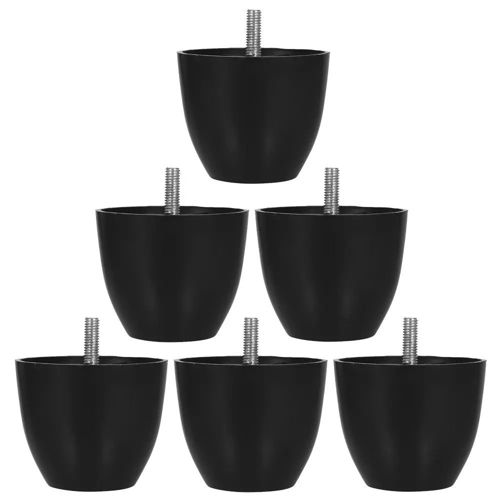 6Pcs Versatile Screw on Furniture Legs Plastic Metal for Chair Table Sofa Cabinet Replacement Sturdy Home Office Use