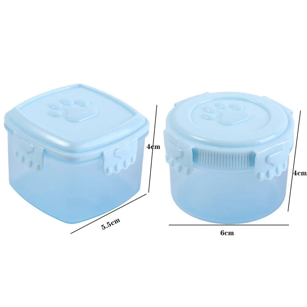 Lunch Box Accessories Plastic Sauce Box Round/square Sealed Crisper Box Cat Paw Pattern Lid Sauce Container Outdoor