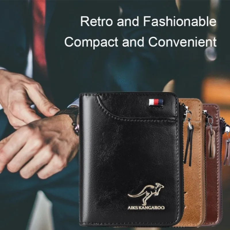 

Men's Anti-magnetic Antit-heft Swipe Card Bag Wallet Card Bag Dual Anti-magnetic Security Bag