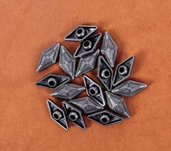 16*8mm Silver DIAMOND SHAPED Rivet Studs Snap DIY Leathercraft Conchos Decor