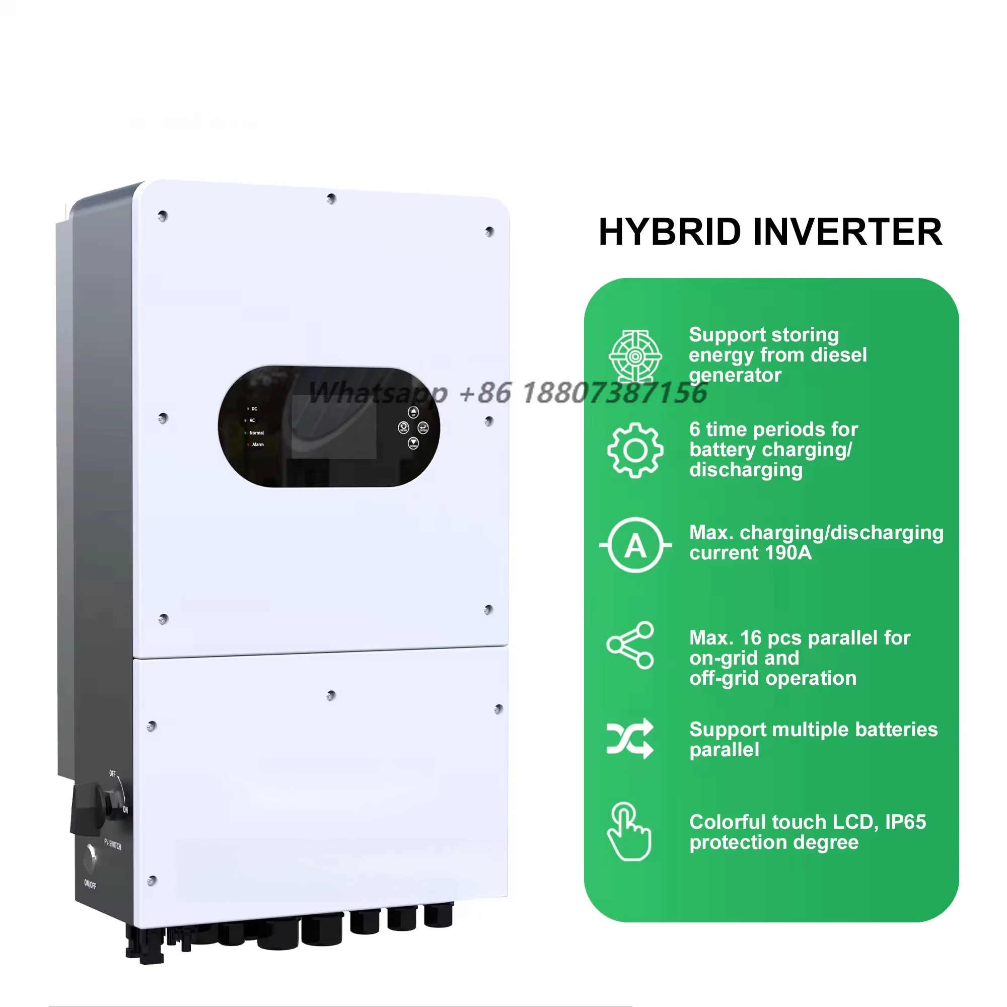 Hybrid Inverter Solar Inverter 5000W-8000W Single Output 10kw-50kw