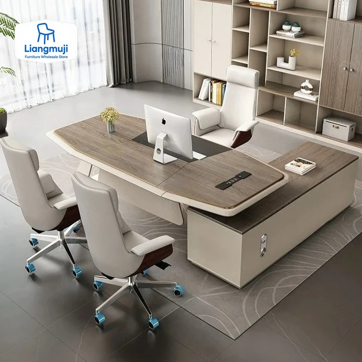 

Strong Height Executive Desk Asthetic Storage Modern Drawers Executive Desk Writing Supplies Escritorio De Computadora Furniture