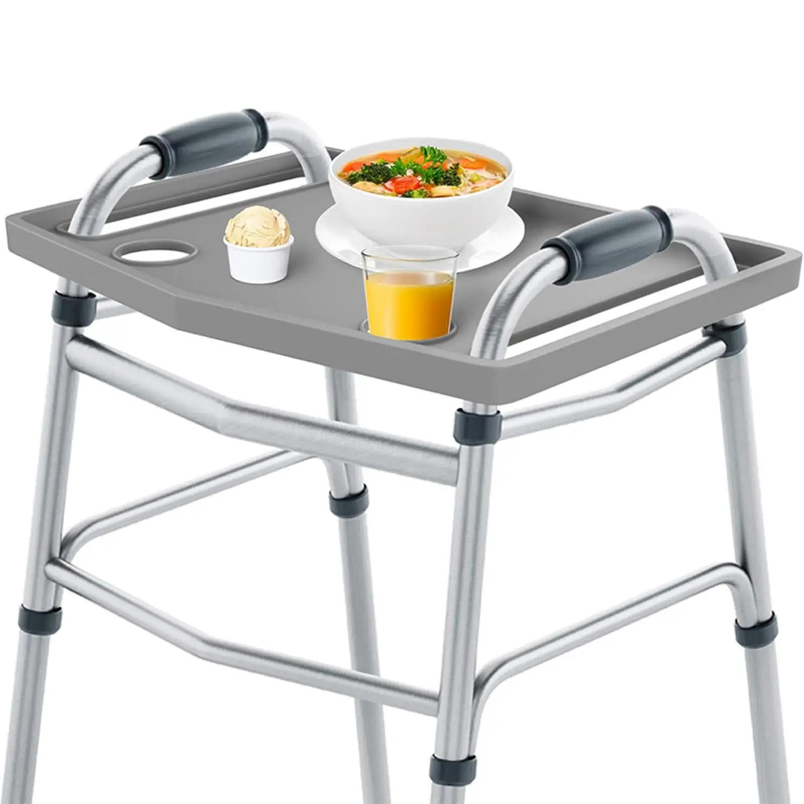 

Поднос-столик для ходунков, пластиковый, большой емкости, для пожилых людей, женщин и мужчин, аксессуар для еды и чтения