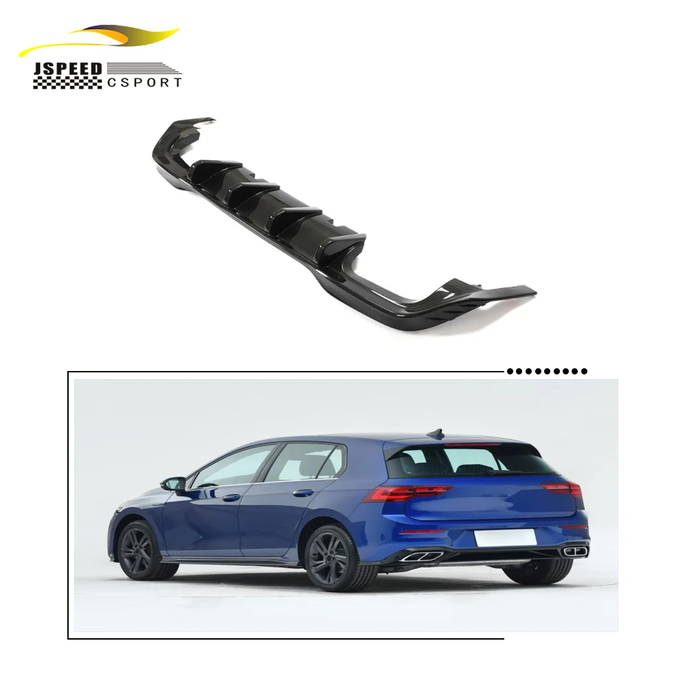 

Suitable for Volkswagen Golf R MK8 R Line 2021-2022 pure pre-pre-carbon fiber rear bumper diffuser