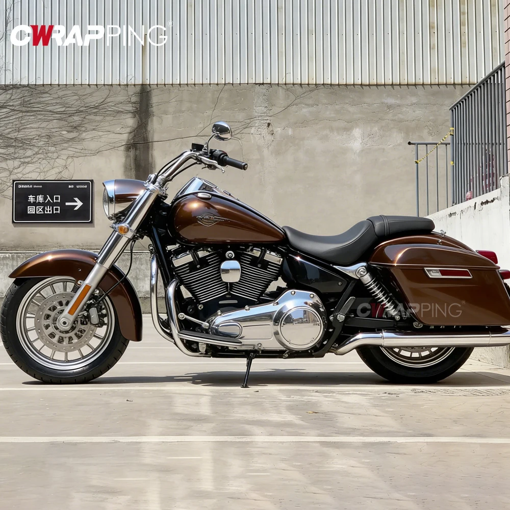

Виниловая пленка для оклейки мотоциклов и автомобилей, водонепроницаемая, самоклеящаяся, большая наклейка, пленка для оклейки авто, цвет какао-коричневый, графические наклейки, покрытие