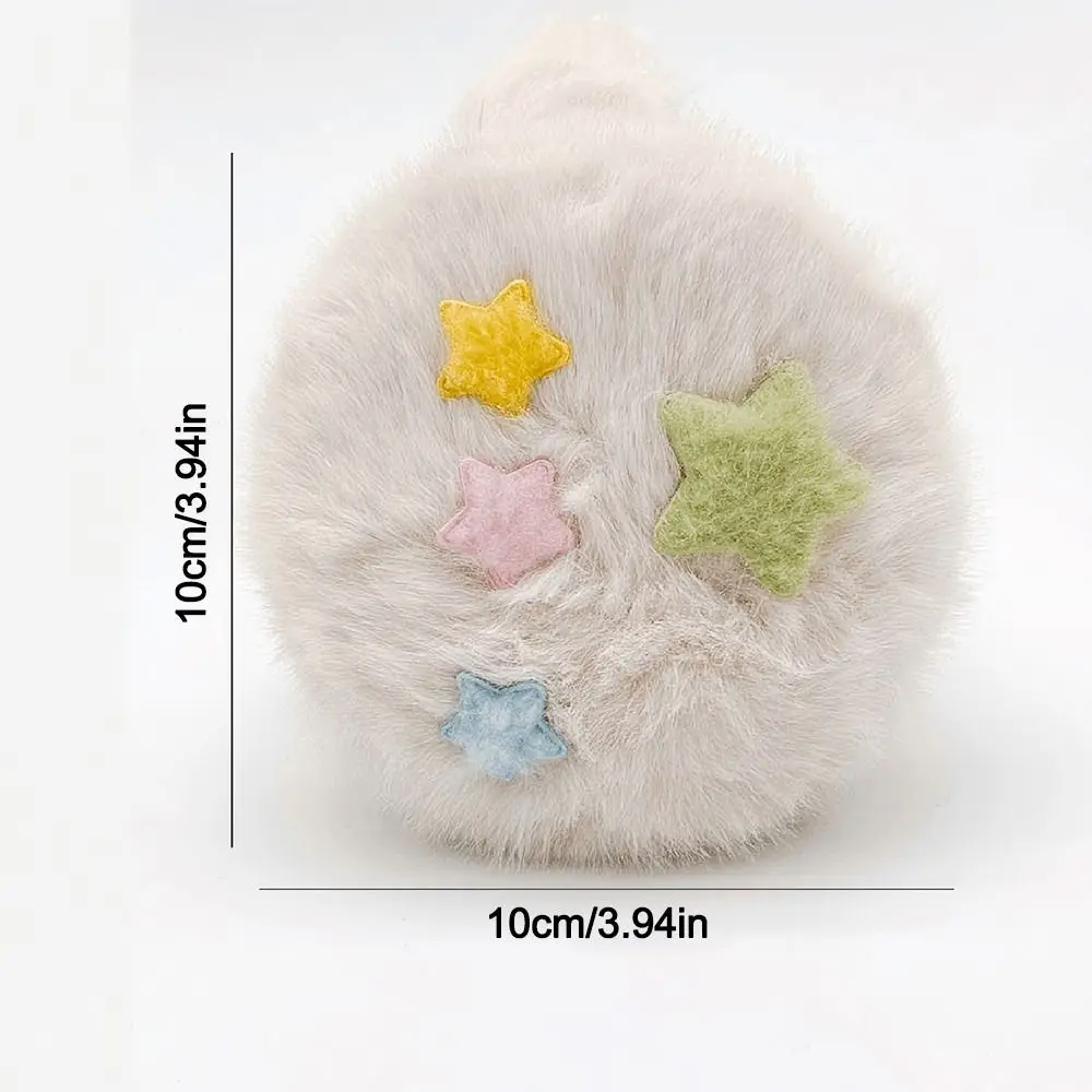 Simpatico scaldaorecchie in peluche pieghevole antigelo copriorecchie ispessimento mantenere caldo le orecchie a stella per le donne e le ragazze
