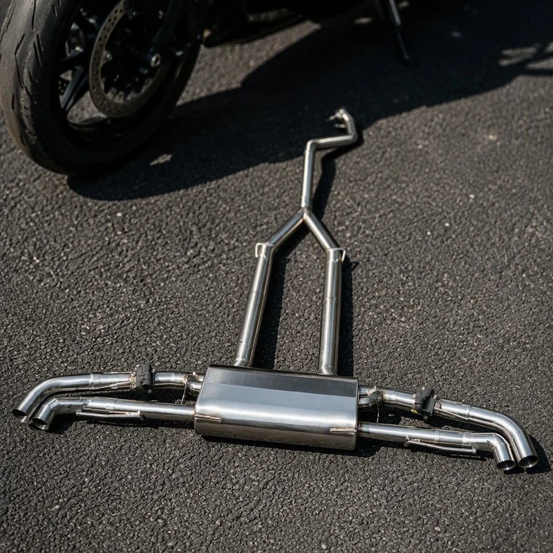 Mid Pipe Catback Exhaust System Muffler Custom for 2023 BMW X7 G07 B58 3.0T Enhances Sound and Performance.