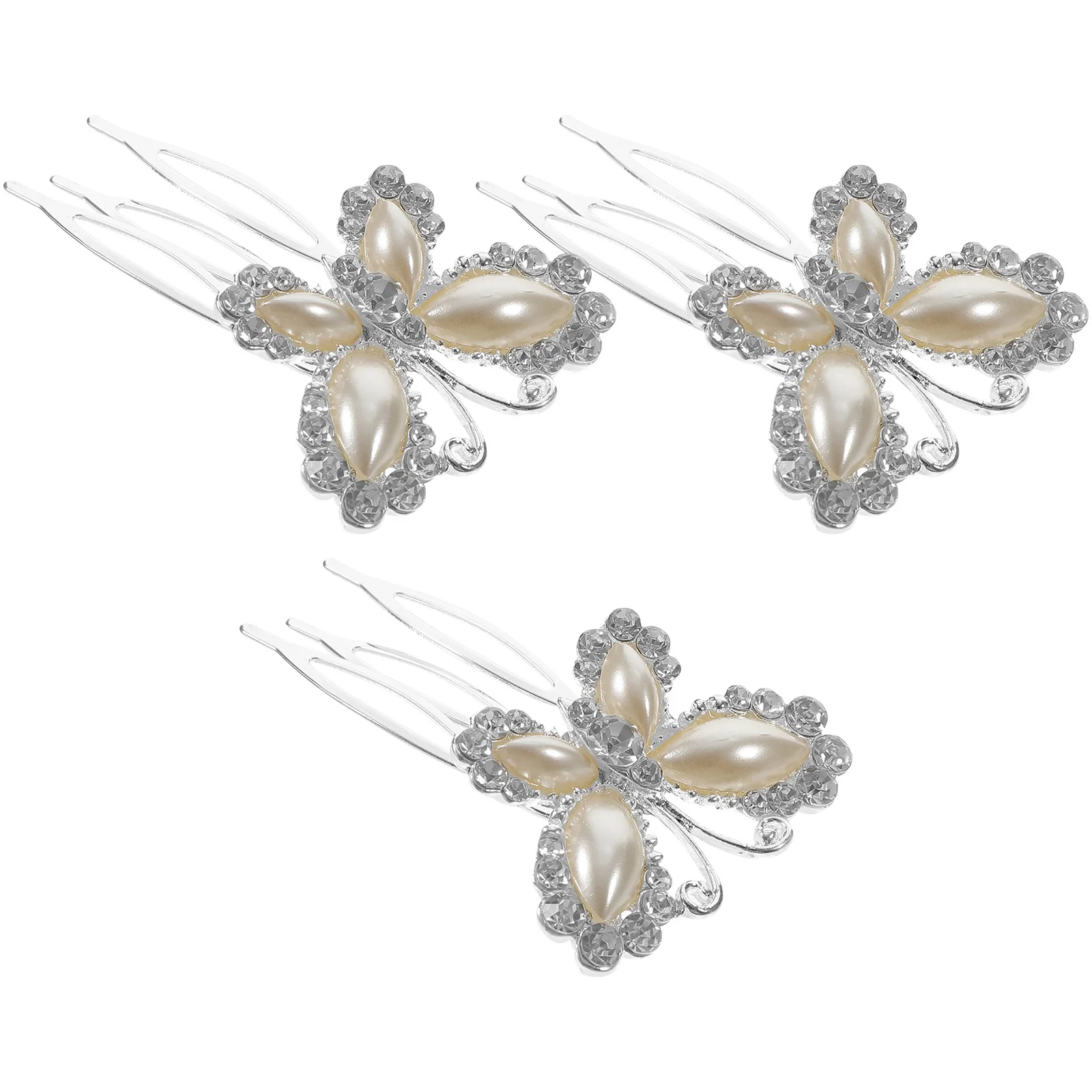 3 قطع مشط شعر الزفاف حجر الراين أنيق متألق إكسسوار الزفاف للنساء العروس الجانب مشط العروس إكسسوارات الشعر #2