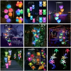 Solar Hummingbird Wind Chimes Light, Outdoor Decor,Yard Decorations, Memorial Wind Chimes, Halloween Decorations Lights Outdoor
