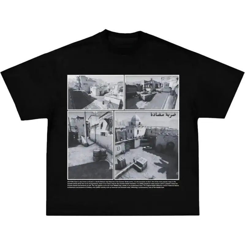 

Винтажная футболка Dust II Csgo для геймеров S 5Xl