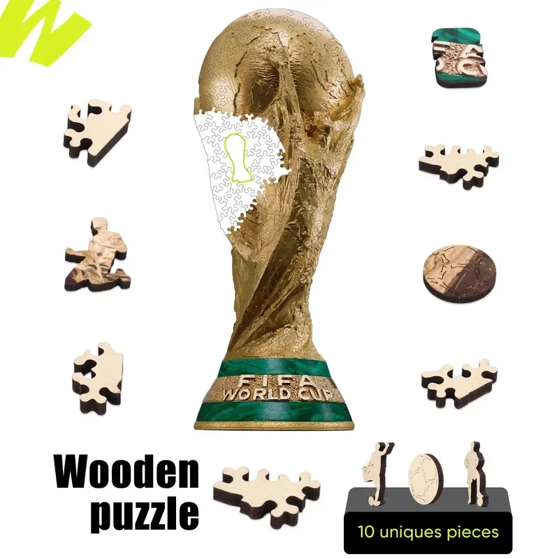 fifaワールドカップトロフィー2026木製パズル3dポスター-アメリカ-カナダ-メキシコ-サッカーファン向けコレクタブルギフト-おもちゃ-家族向けゲーム-脳トレ