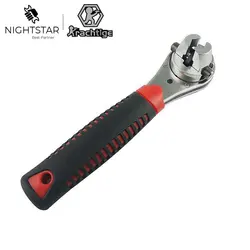 Adjustable 6-22 Ratchet Wrench Universal Multi-function Tool Chrome Molybdenum Steel Straight Handle