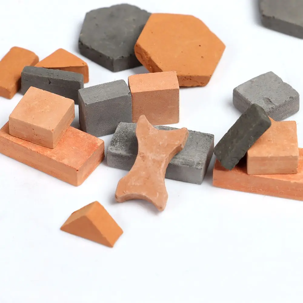 40/50/70PCS 모래 테이블 DIY 빌딩 클레이 웨이츠 씬 모델 액세서리 미니어처 벽돌 마이크로 랜드스케이프