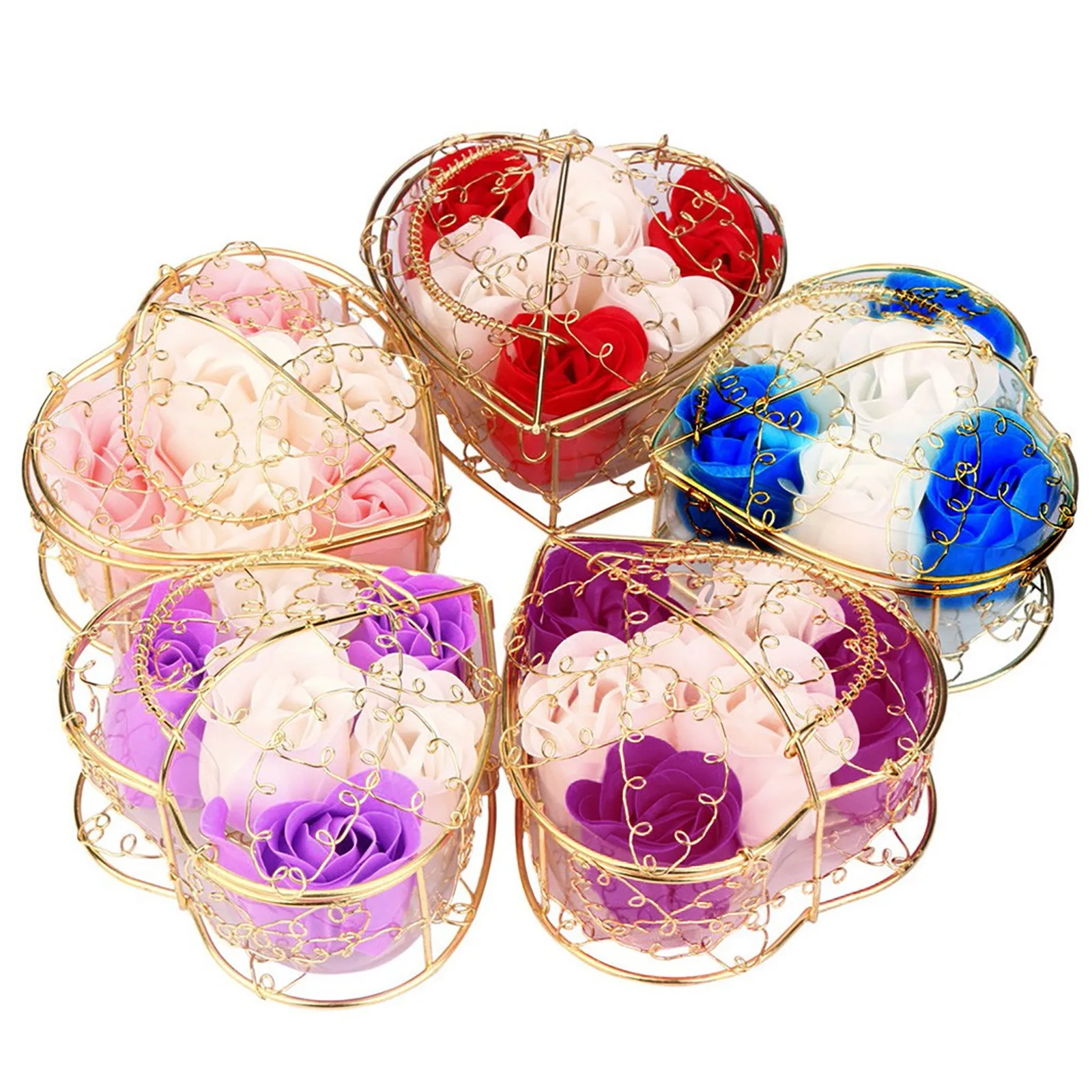 2024 New High Quality Random Heart Scented Bath Body Petal Rose Flower Soap Wedding Decoration