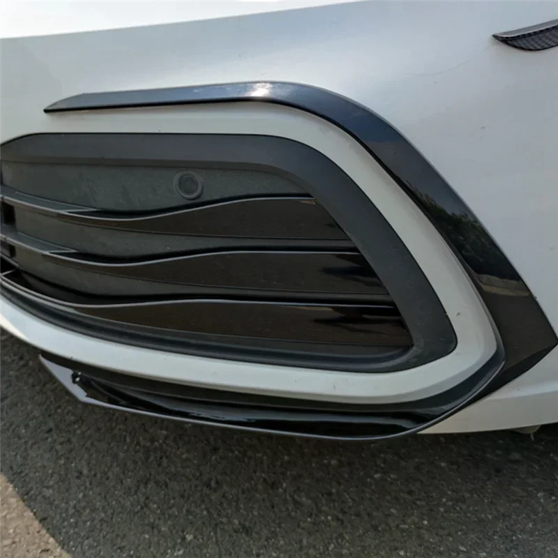 Car Front Grille Grill Moulding Strips Fog Light Cover Trim For VW Golf 8 Mk8 2021 2022 Abs Automotive Modification Accessories