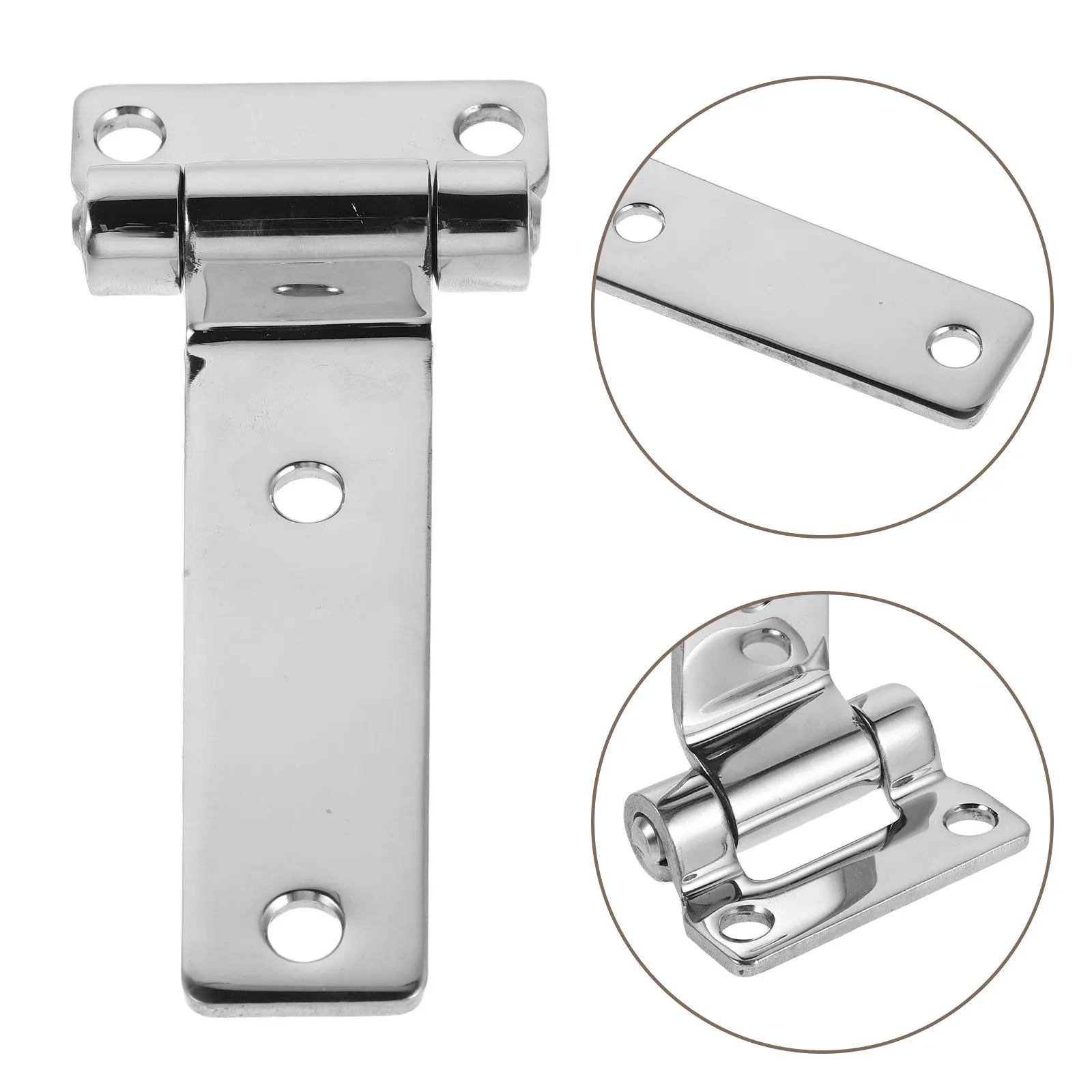 Stainless Steel Marine Grade T-Shape Folding Hinge Heavy Duty Boat Deck Hatch Door Hinge for Yacht Rv Cabinet Hardware