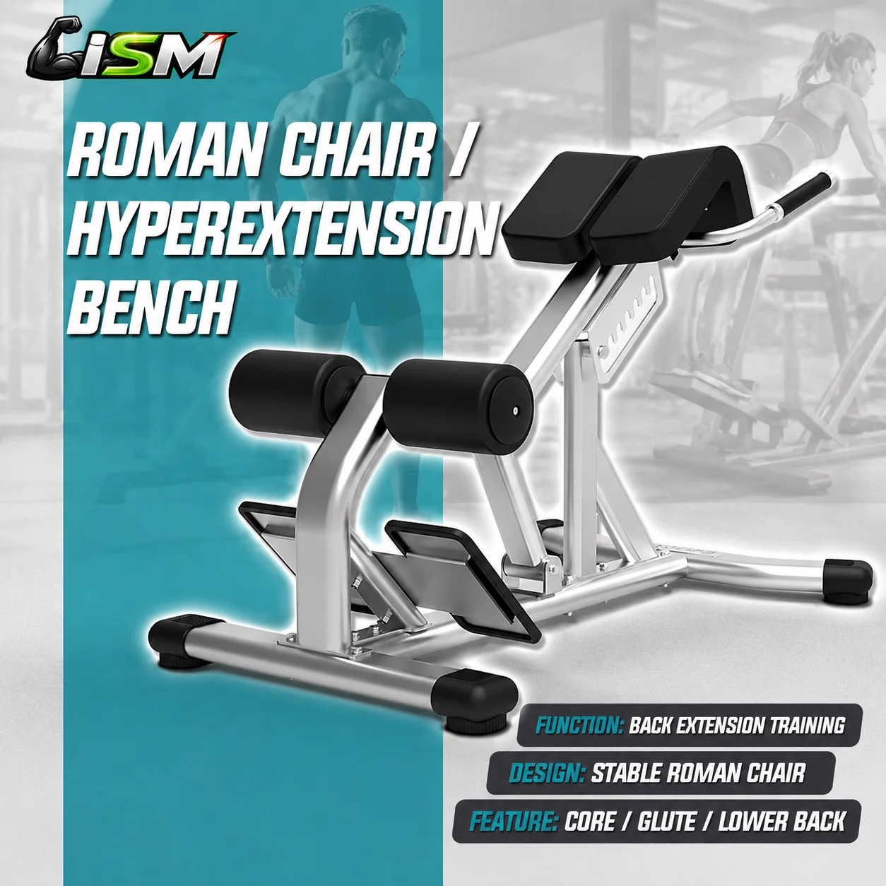 Home Gym Hamstring Exercises - Ayarlanabilir Hiper Ekstansiyon Sehpası, Roman Sandalyesi,