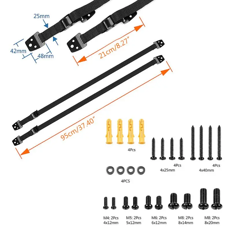 Furniture Protection Anti-falling Device Fixed Anti-dumping for Cabinets Shelf