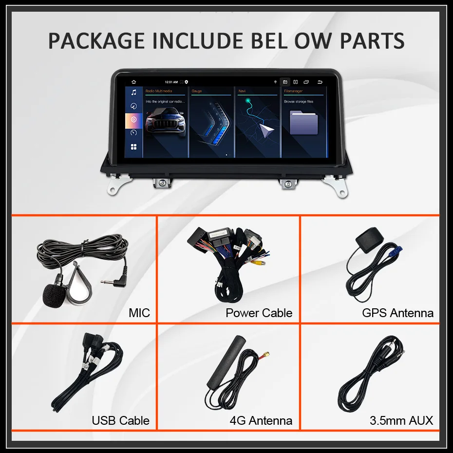 8-Kern Snapdragon Wireless CarPlay Android 15 Auto-Radio-Stereo für BMW X5 E70 X6 E71 2007-2013 Multimedia-Player Bildschirm GPS – Detail 4