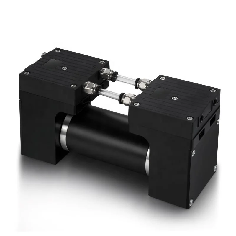 Double-head in Parallel 60LPM 12V 24 Volt DC Micro Air Pump Small Diaphragm Vacuum Pump for Automation Equipment