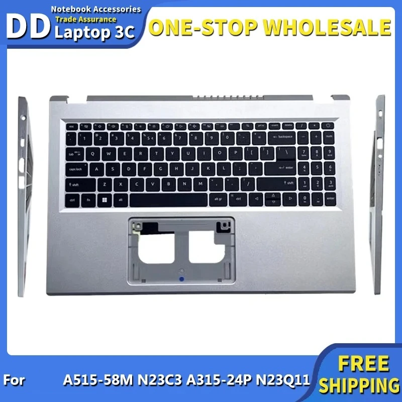 

Brand New Top Shell For A515-58M N23C3 A315-24P N23Q11 Laptop Palmrest Upper Cover With Backlit Keyboard Replace Accessories
